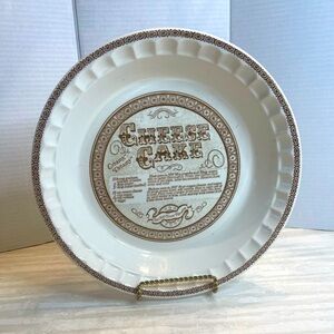 vintage Royal China by Jeannette cheesecake recipe pie plate